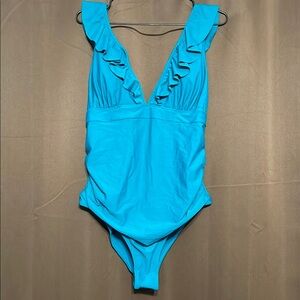 Cupshe Dark Teal Women’s Ruffled One Piece Swimsuit
